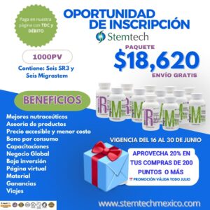 PAQUETE DE INSCRIPCION 6 SR3 + 6 MIGRASTEM