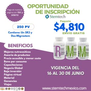 PAQUETE DE INSCRIPCION 1 SR3 + 2 MIGRASTEM